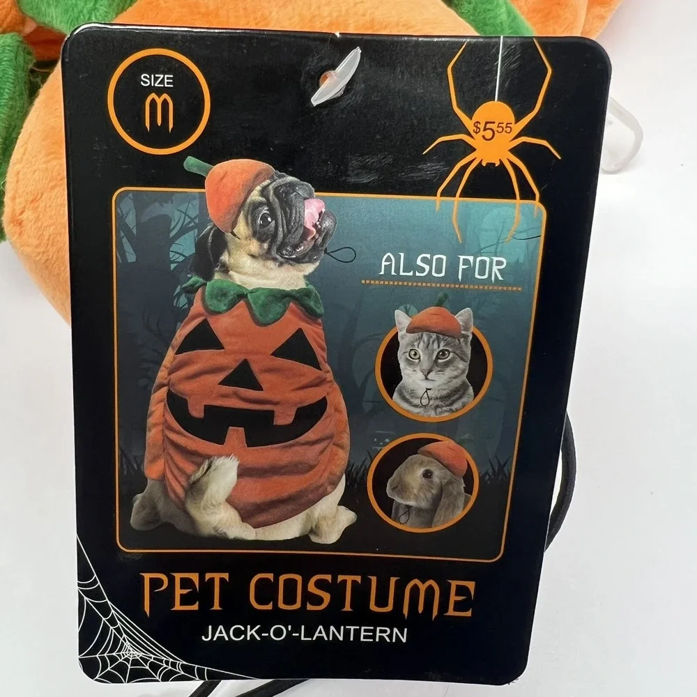 Pet Costume size Medium Jack o lantern Pumpkin costume